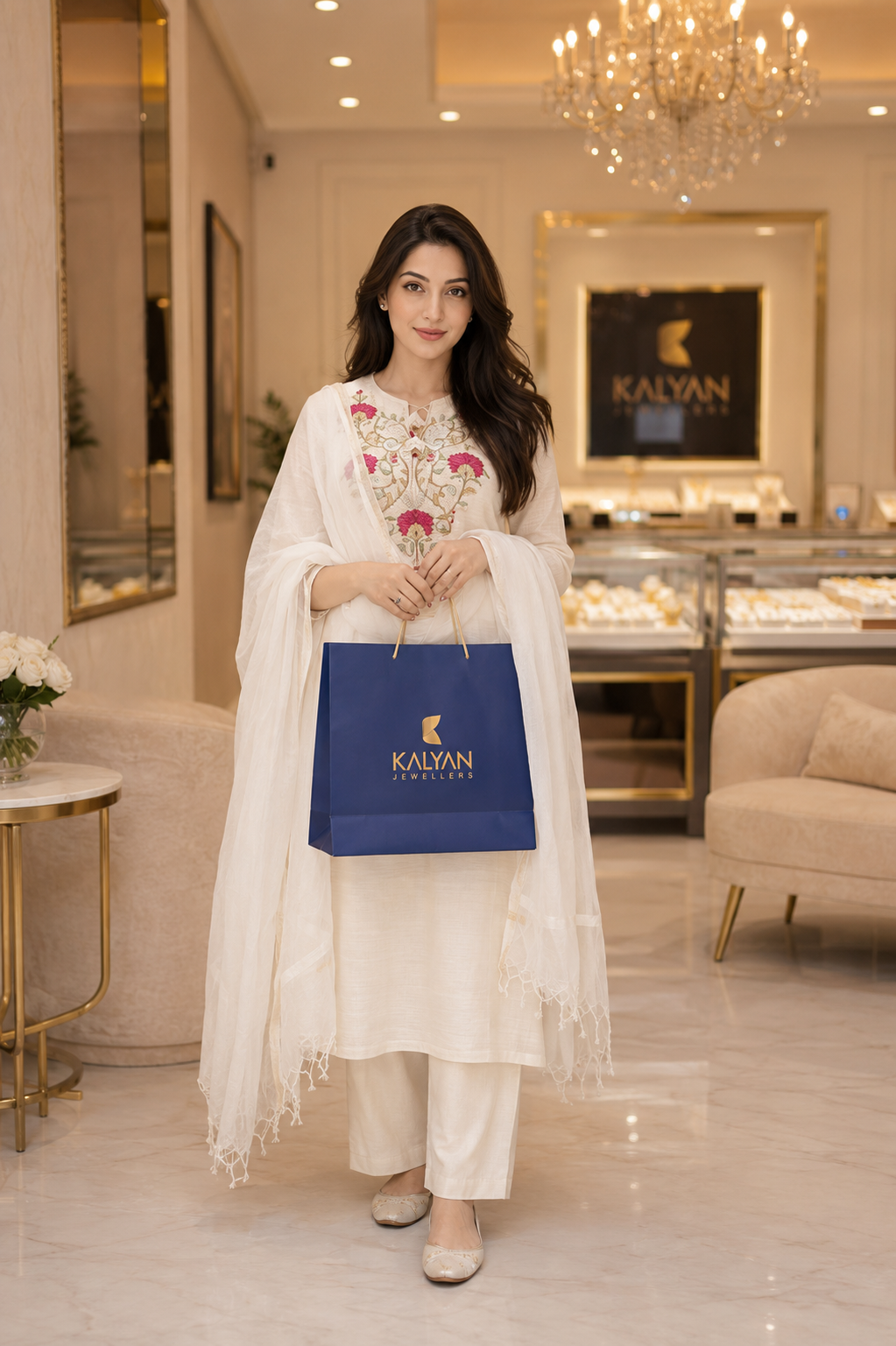 Embroidery Work Mul Cotton Kurti Pent with Chanderi Dupatta