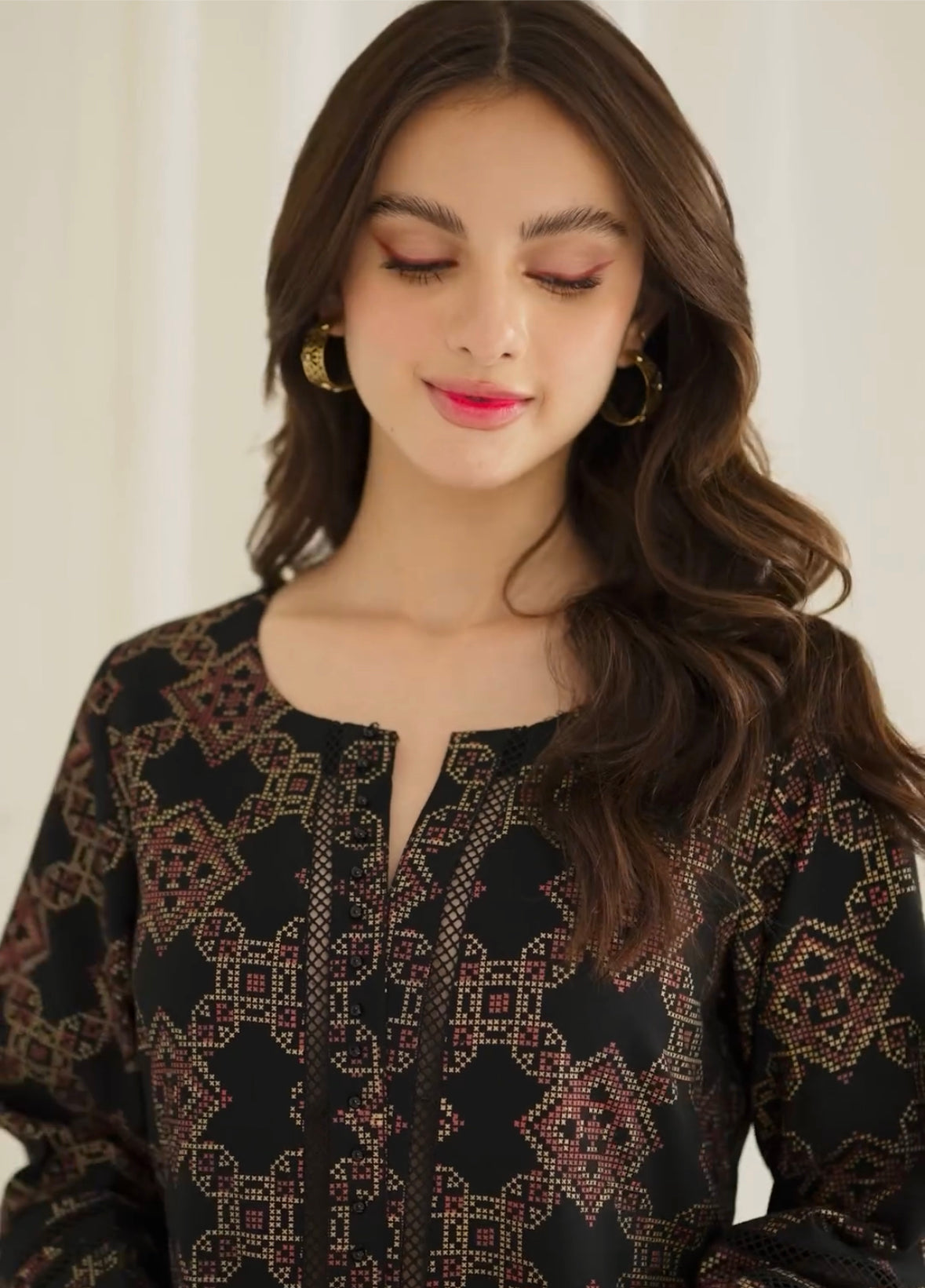 Black Cotton Kurta Set