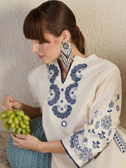 Embroidered Tunic With Trouser Co-Ords