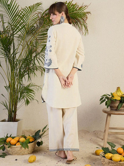 Embroidered Tunic With Trouser Co-Ords