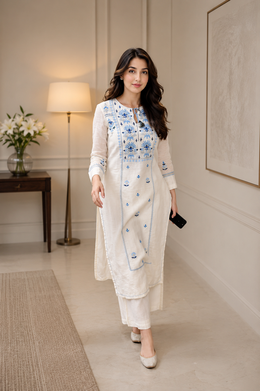 BEAUTIFUL EMBROIDERY WORK COTTON SUIT