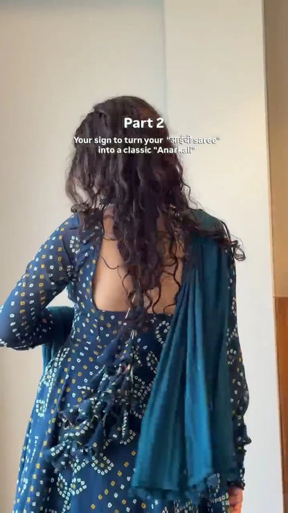 Teal Blue Anarkali Suit Set with Dupatta