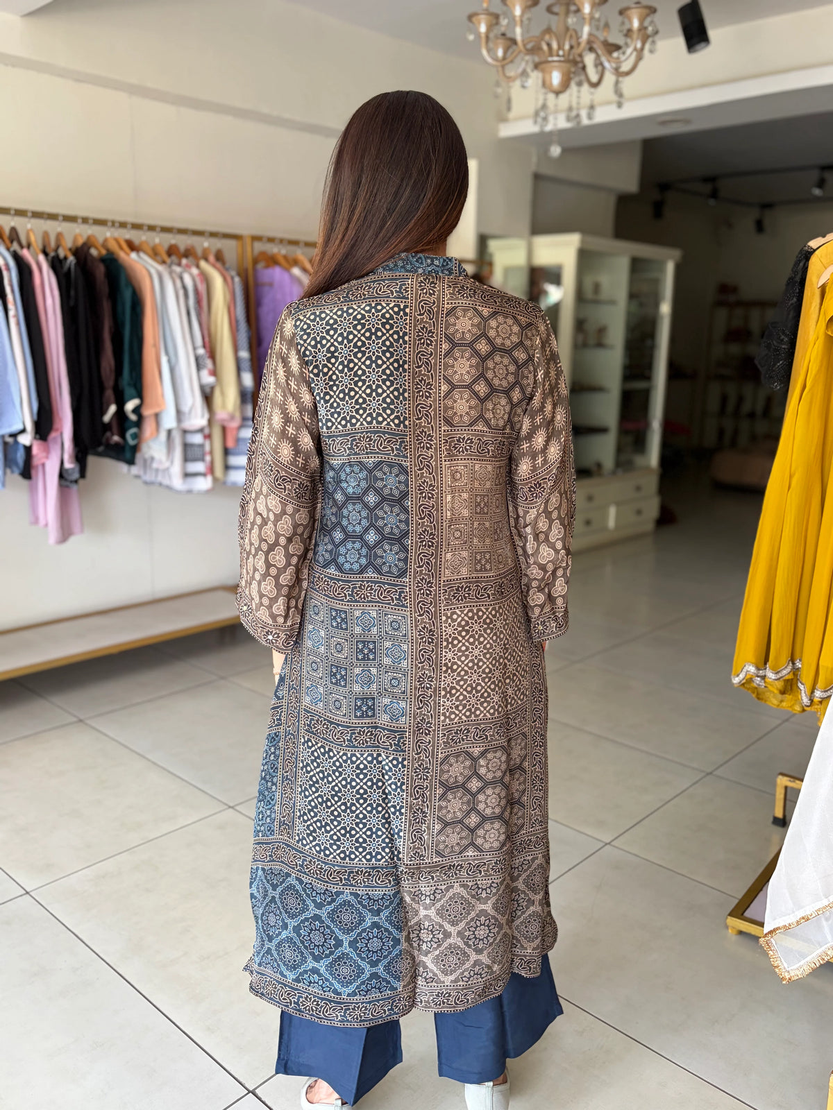 Silk Ajrak Print Coord Set