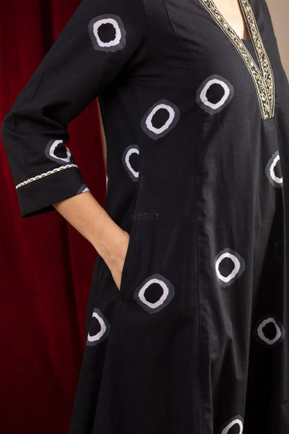 Bonasri Cotton A Line Kurta with Plazo