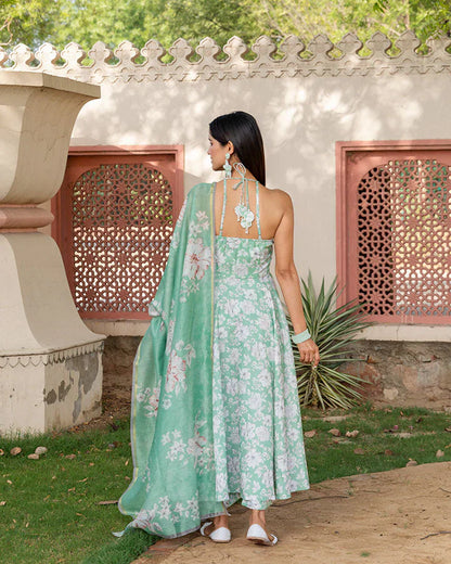 JASMINE GREEN COTTON SUIT SET