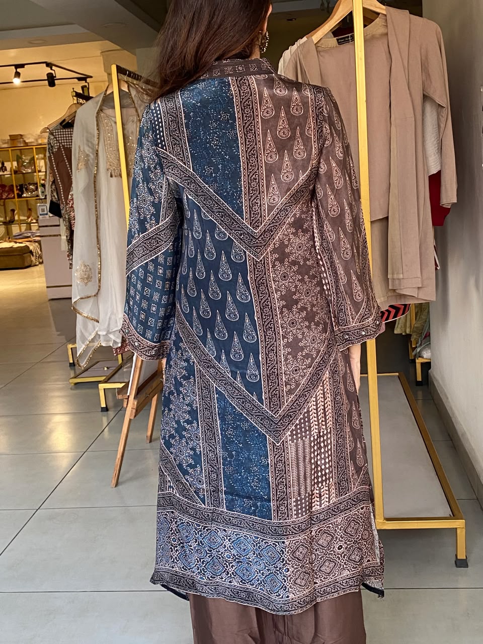 Silk Ajrak Print Coord Set