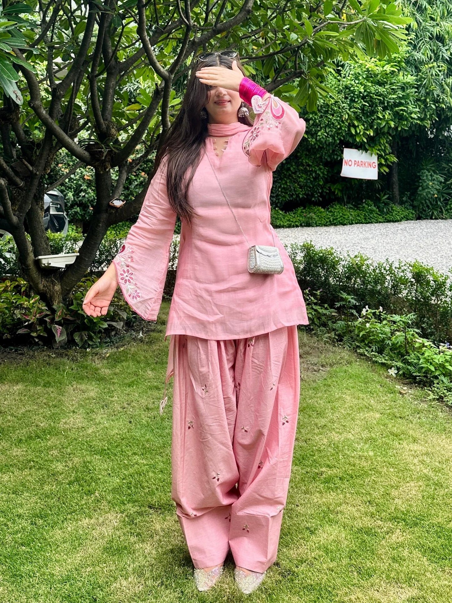 Heart Pink Farsi Salwar Set