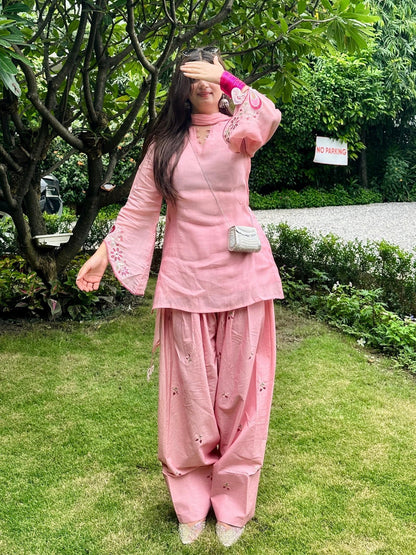 Heart Pink Farsi Salwar Set