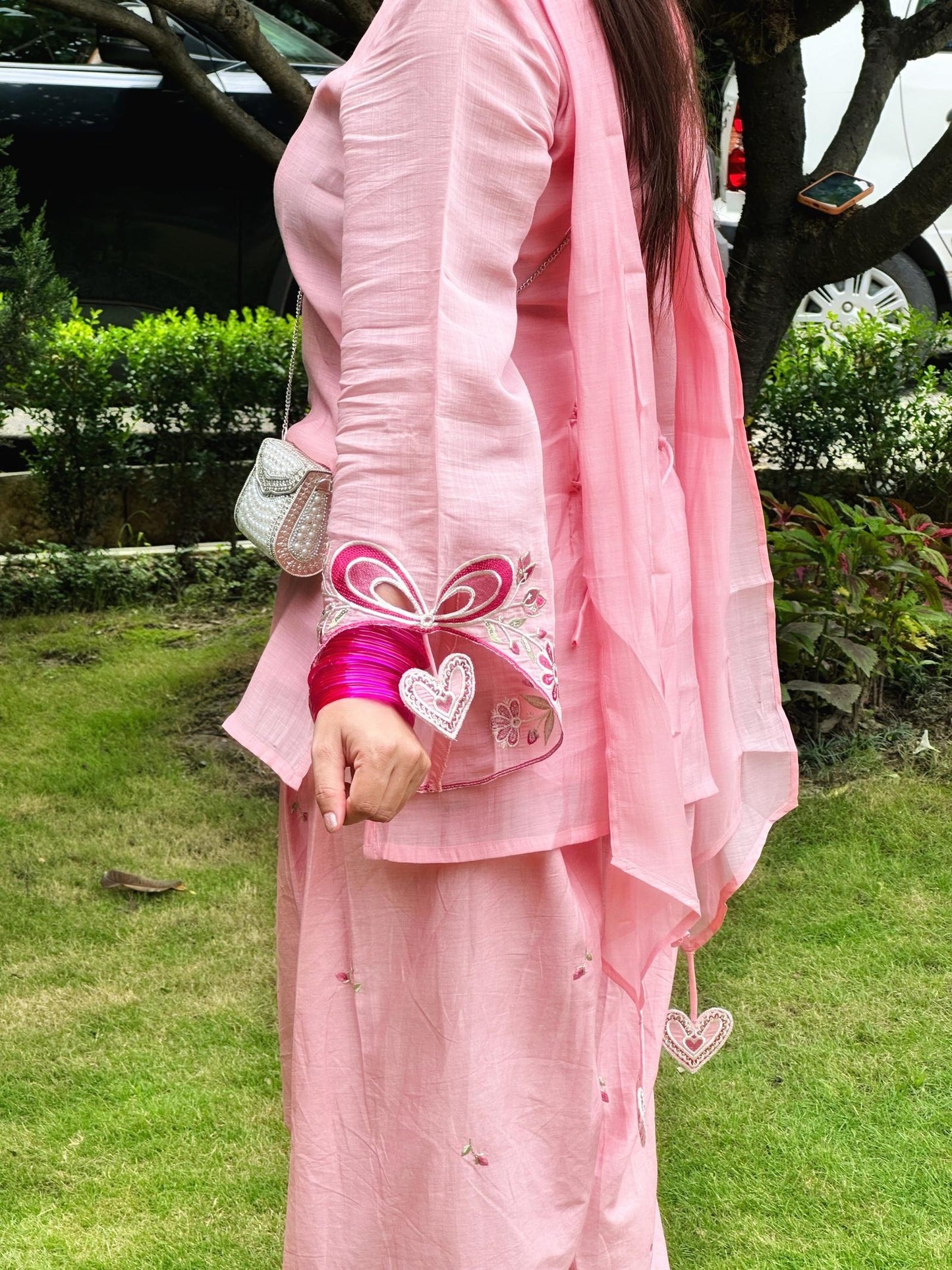 Heart Pink Farsi Salwar Set