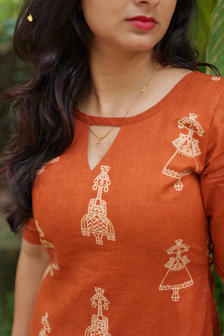 Esha Kurti and Bottom Set