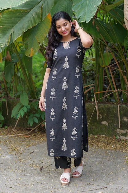 Esha Kurti and Bottom Set
