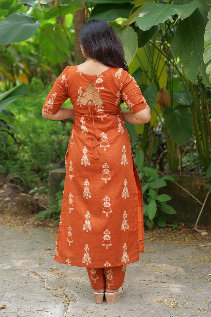 Esha Kurti and Bottom Set