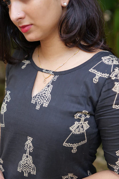 Esha Kurti and Bottom Set