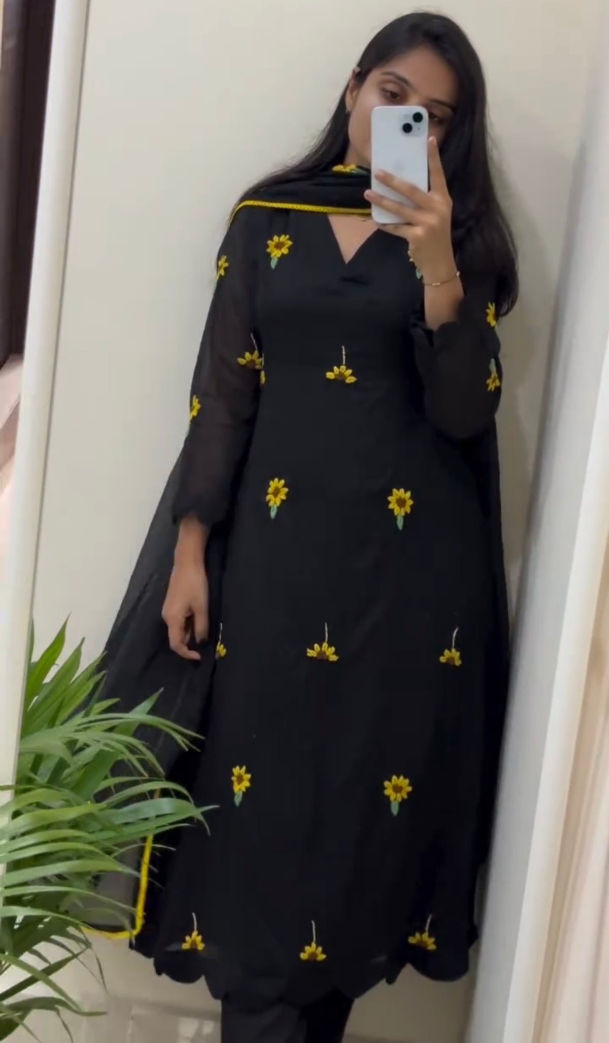 Sunflower Hande Embrodery Kurti Sets